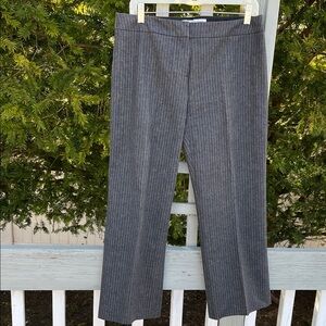 NWOT Trina Turk Los Angeles Gray ThinPin Stripe Pant 10